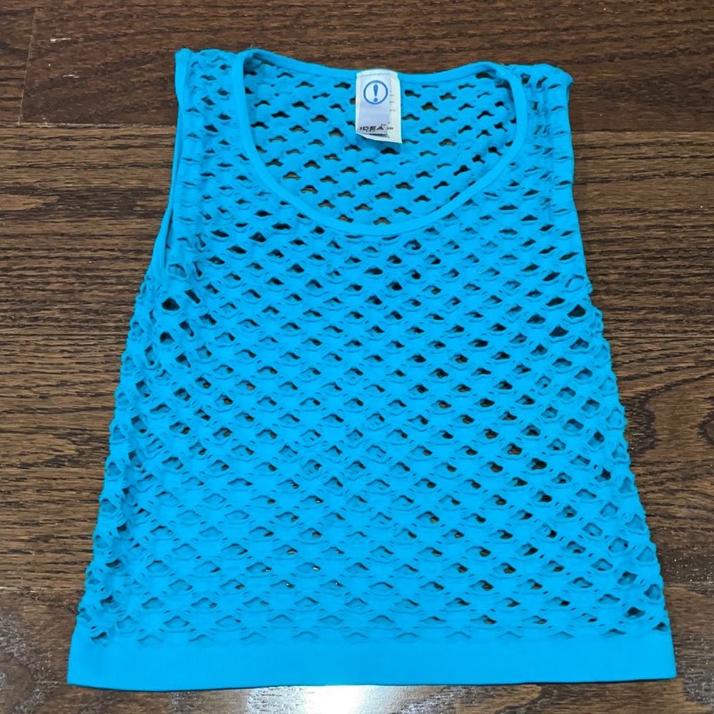Blue Fishnet Top